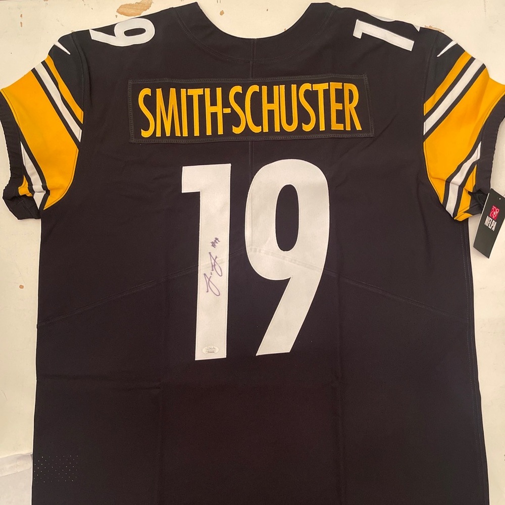 AUTOGRAPHED COA STEELERS JUJU SMITH-SHUSTER NIKE ELITE NWT JERSEY as 52
